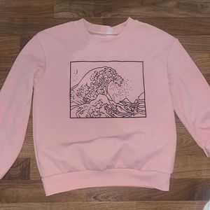 Pink H&M Wave Crewneck